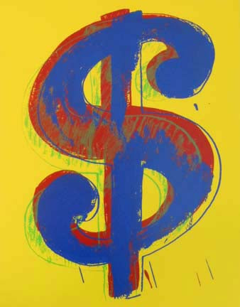 Andy Warhol / Sunday B Morning - Dollar Sign (Yellow / Blue) - The